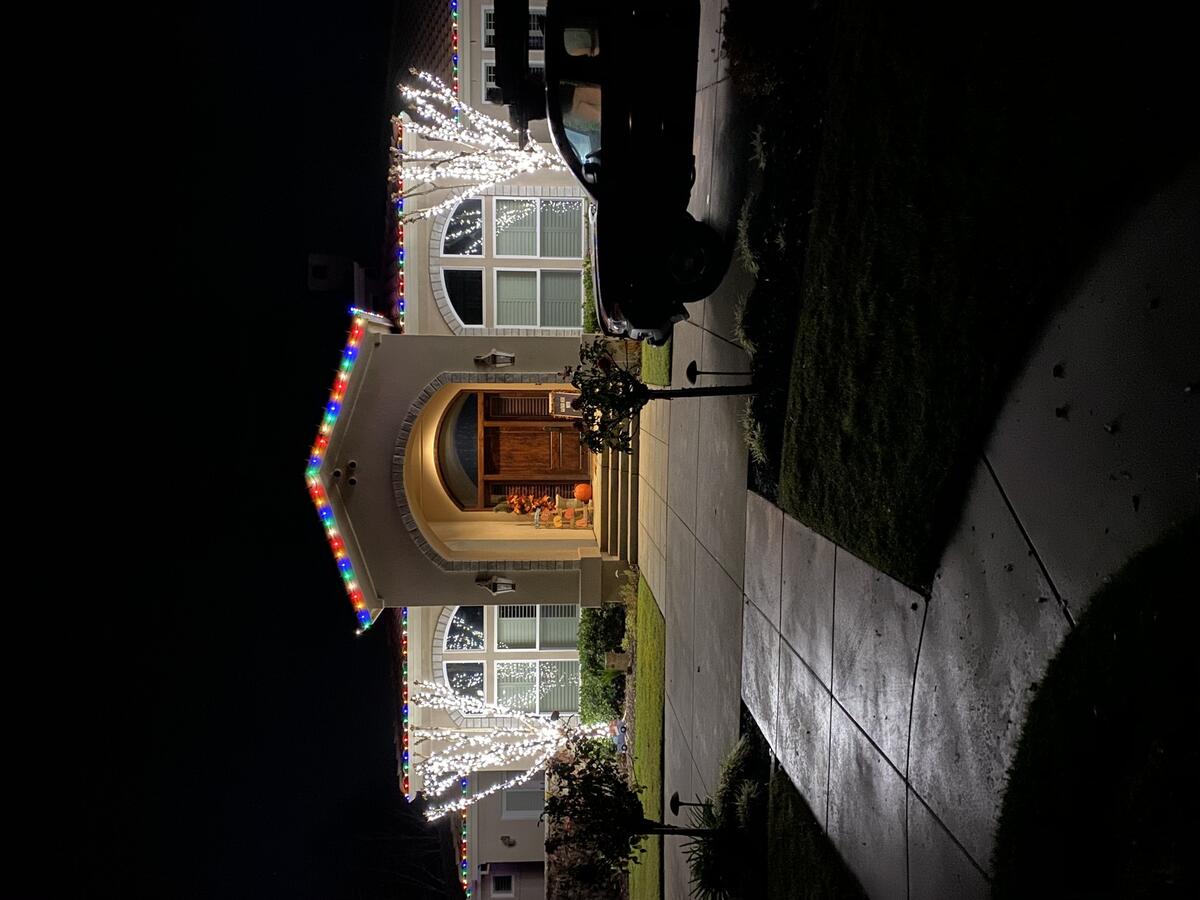 Christmas light installation in Elk Grove, CA